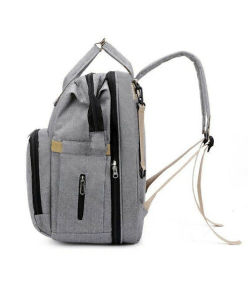 Convertible Stroller Diaper Bag with Baby Bed - 2-in-1 Travel Organizer