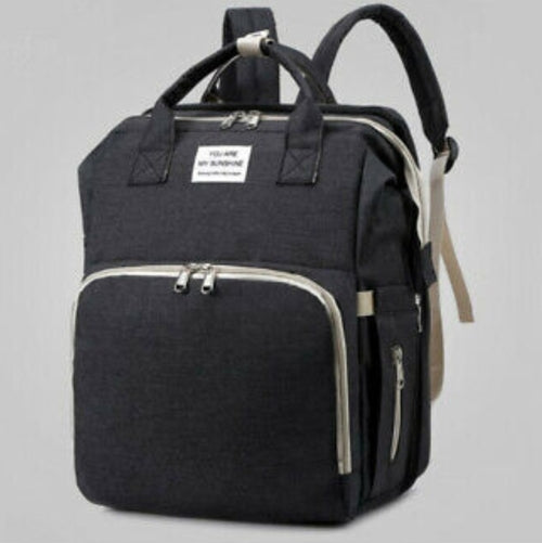 Convertible Stroller Diaper Bag with Baby Bed - 2-in-1 Travel Organizer